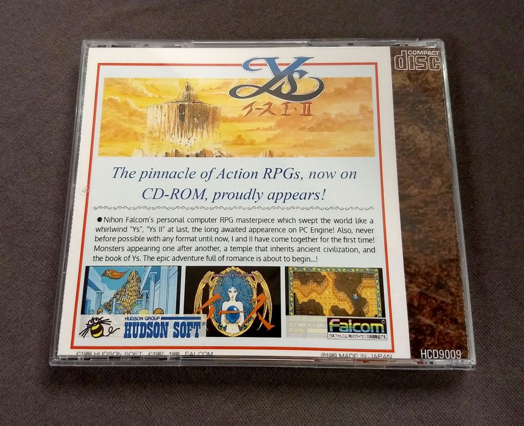 Ys Book I & II TurboGrafx-CD Reproduction