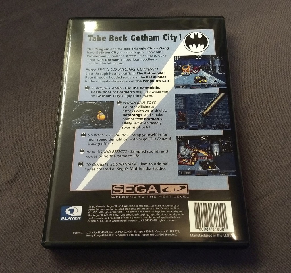 Batman Returns Sega CD Reproduction