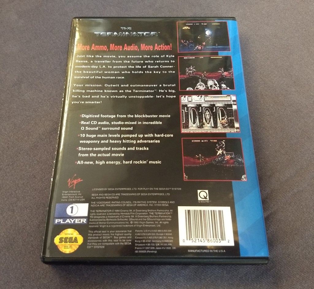 The Terminator Sega CD Reproduction
