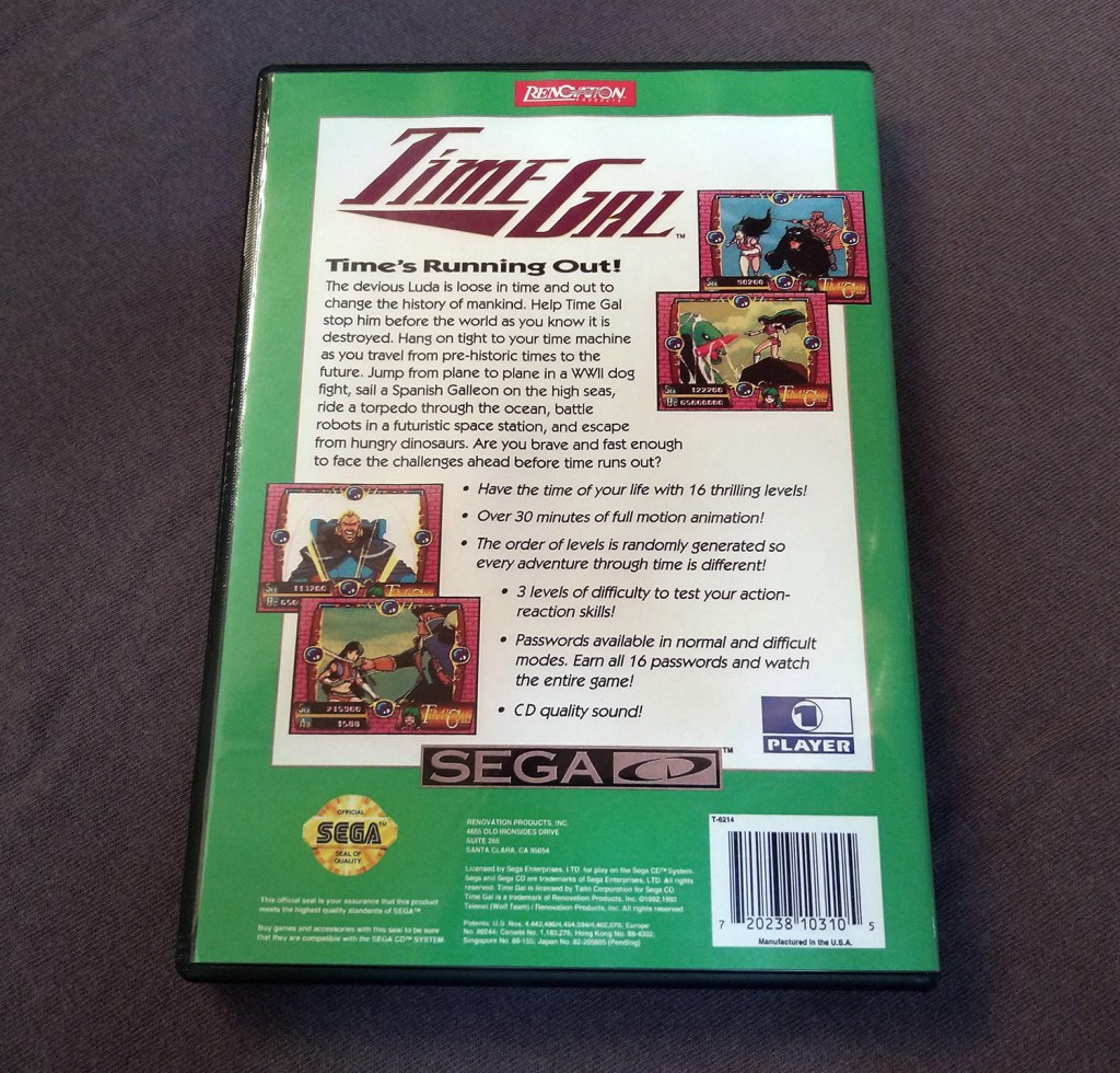 Time Gal Sega CD Reproduction