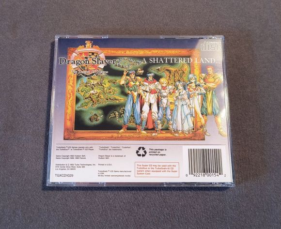 Dragon Slayer: The Legend of Heroes TurboGrafx-CD Reproduction