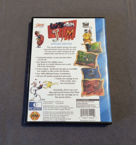 Earthworm Jim: Special Edition Sega CD Reproduction